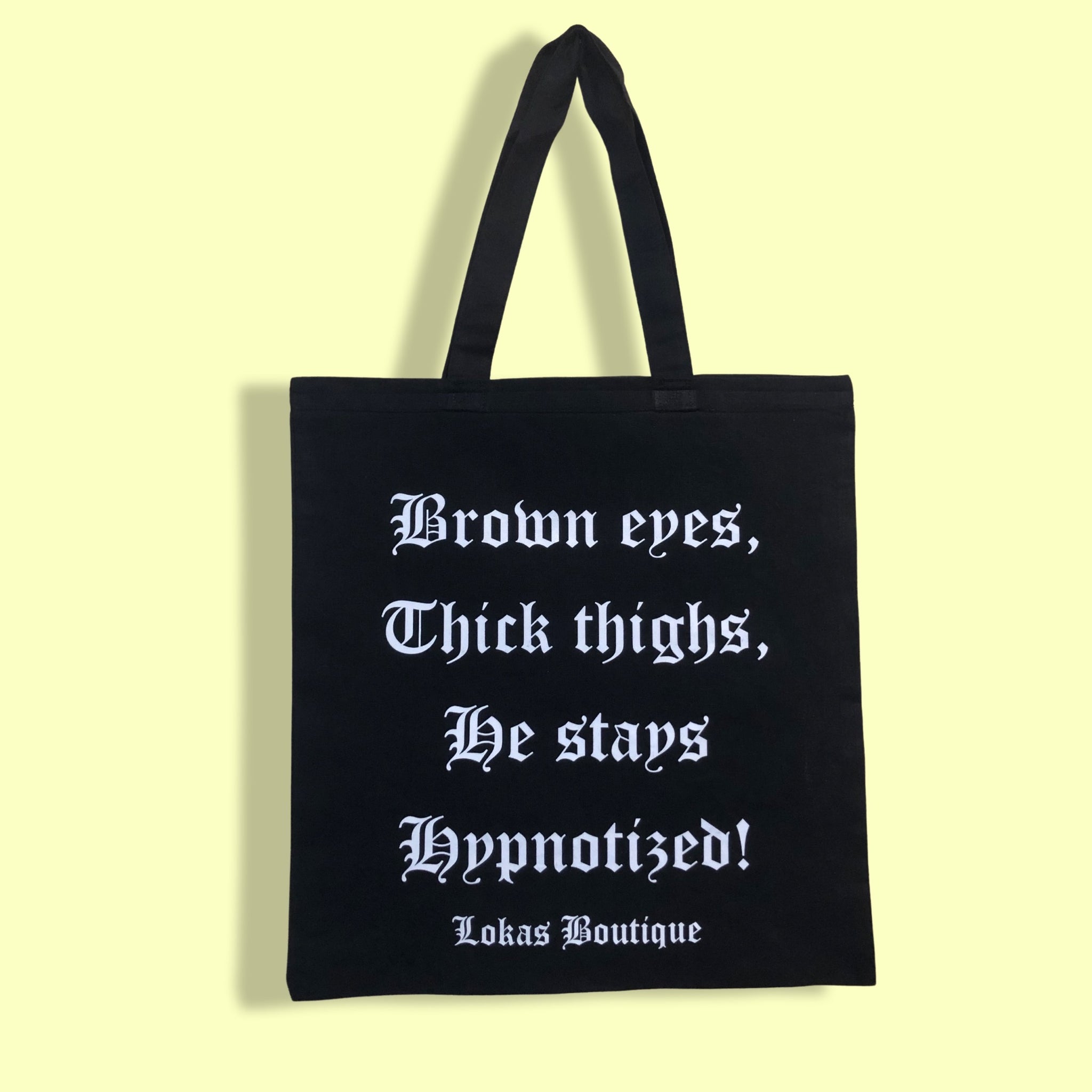 Black- BROWN EYES TOTE.