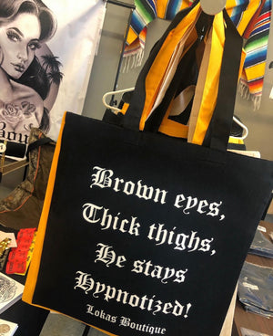 Black- BROWN EYES TOTE.